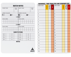 Referee game cards